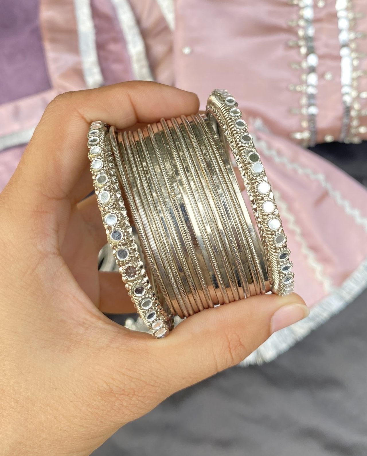 Moonlit Radiance Bangle Set